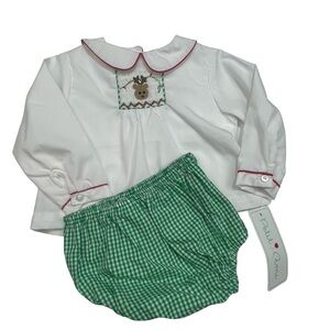 Petit Ami White and Green Kids Matching Set